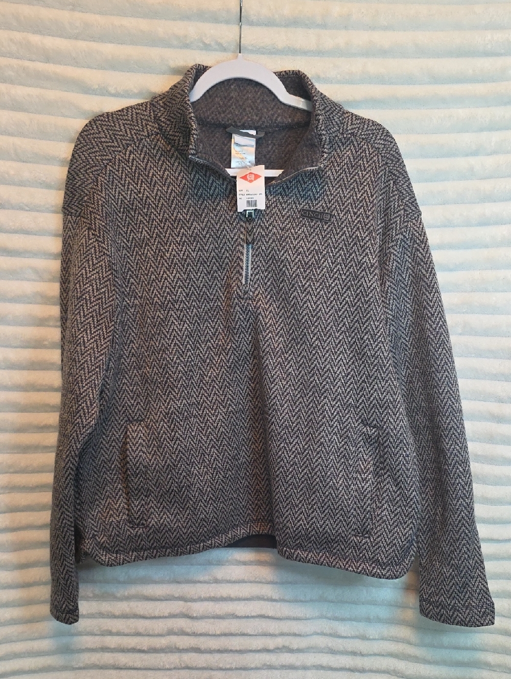 0199 Cinch's Men's Gray Herringbone Quarter-Zip